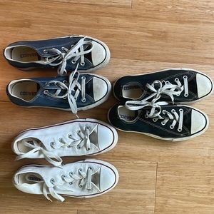 Unisex Check Taylor Sneakers-navy, white, black. Very lightly work to almost new